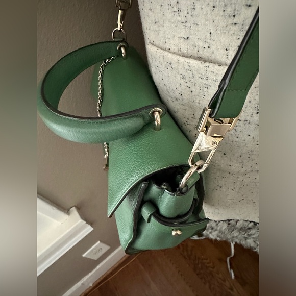Luana Italy Paley Green leather crossbody satchel as carried by Taylor Swift! - Picture 5 of 9